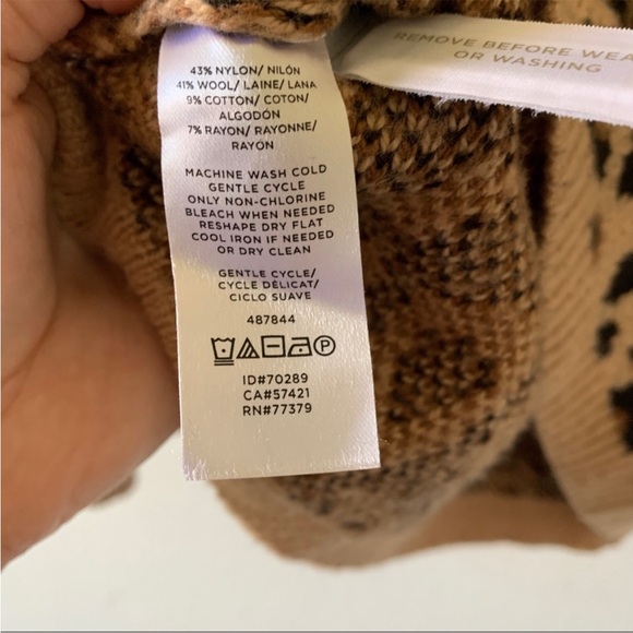 AnnTaylor Petite Spotted Mock Neck Sweater - Picture 6 of 6